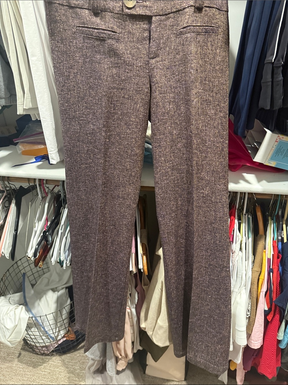 Nanette Lepore Brown Tweed Men's Dress Pants